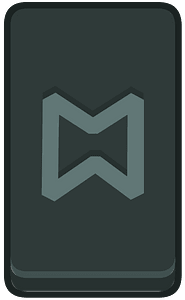 Black rectangle outlined rune