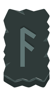 Black rough rectangle rune