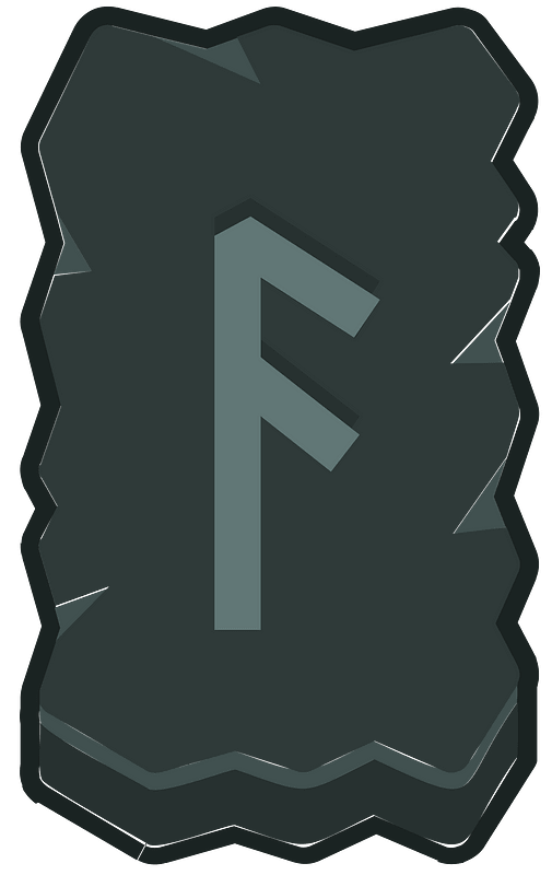 Black rough rectangle outlined rune