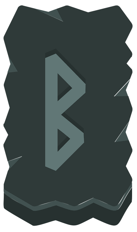 Black rough rectangle rune