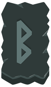 Black rough rectangle rune