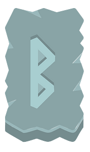 Blue rough rectangle rune