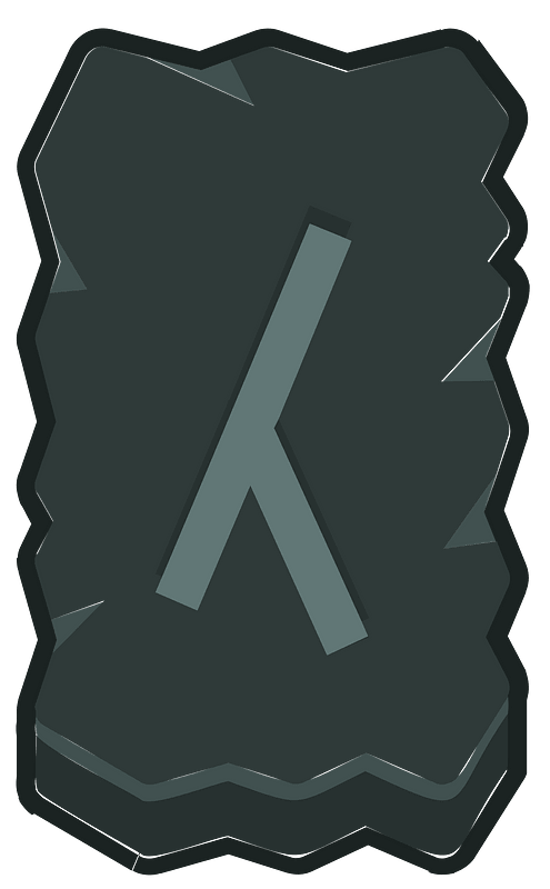 Black rough rectangle outlined rune