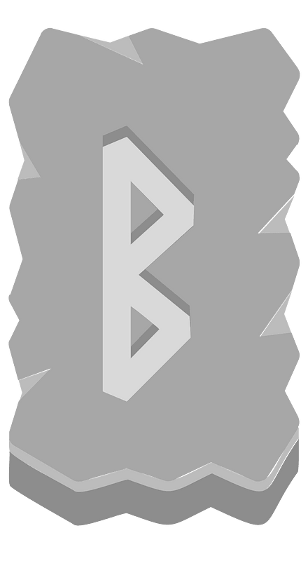 Grey rough rectangle rune
