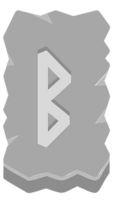 Grey rough rectangle rune