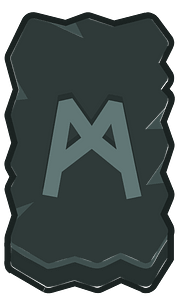 Black rough rectangle outlined rune