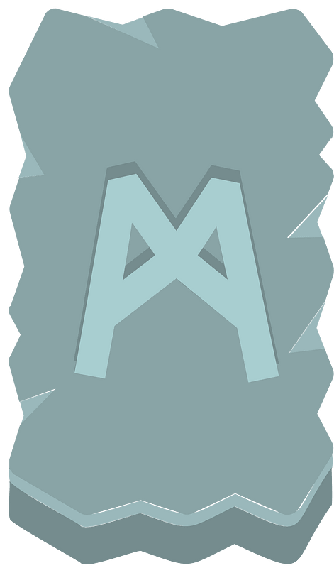Blue rough rectangle rune