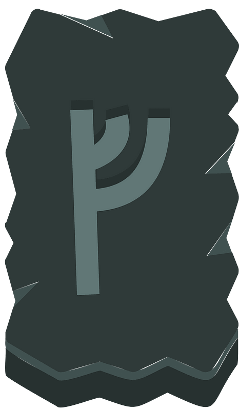 Black rough rectangle rune