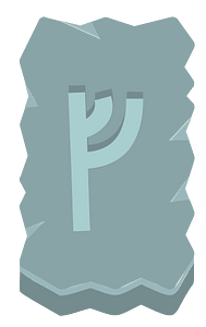 Blue rough rectangle rune