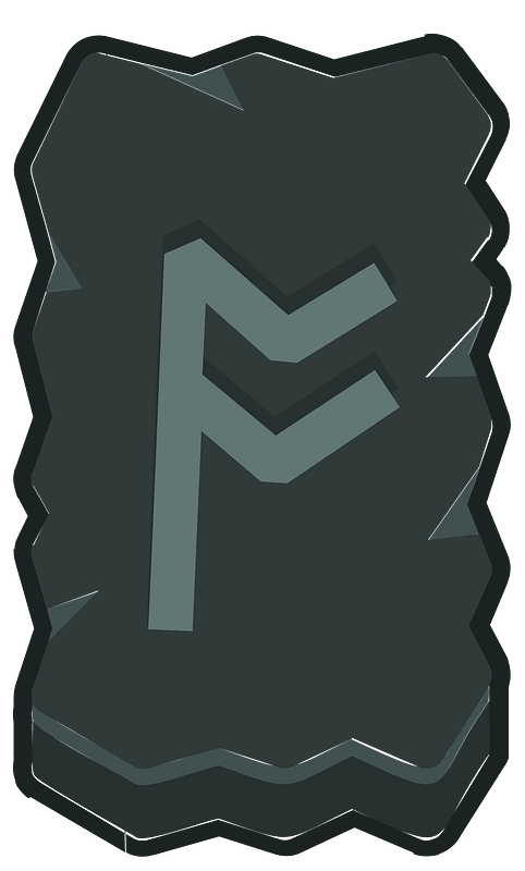 Black rough rectangle outlined rune