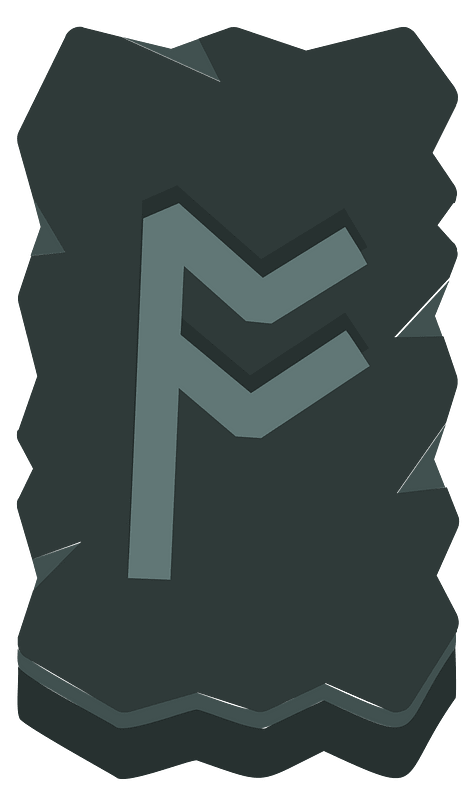 Black rough rectangle rune