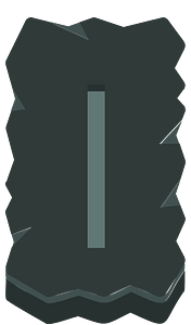 Black rough rectangle rune