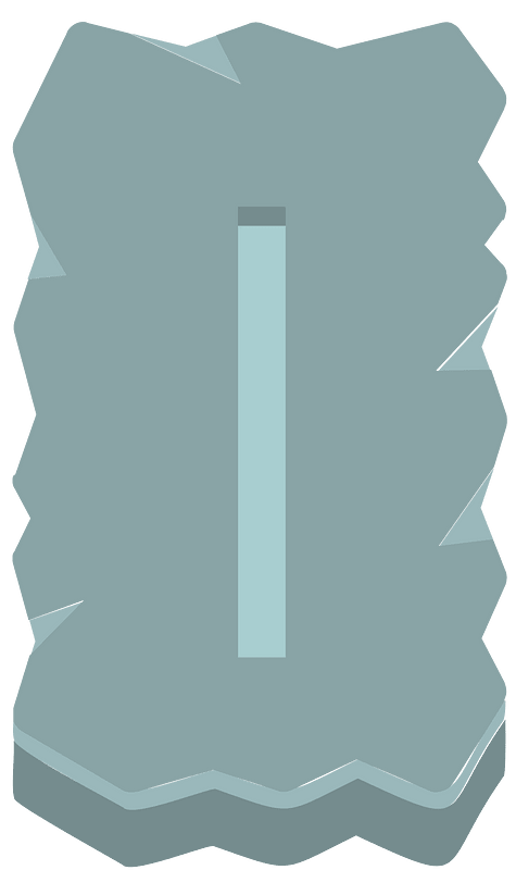 Blue rough rectangle rune