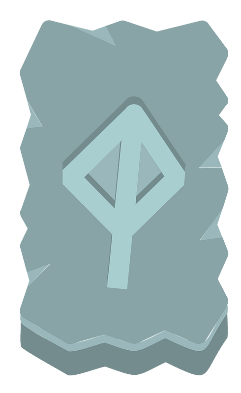 Blue rough rectangle rune