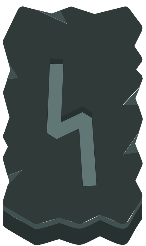 Black rough rectangle rune