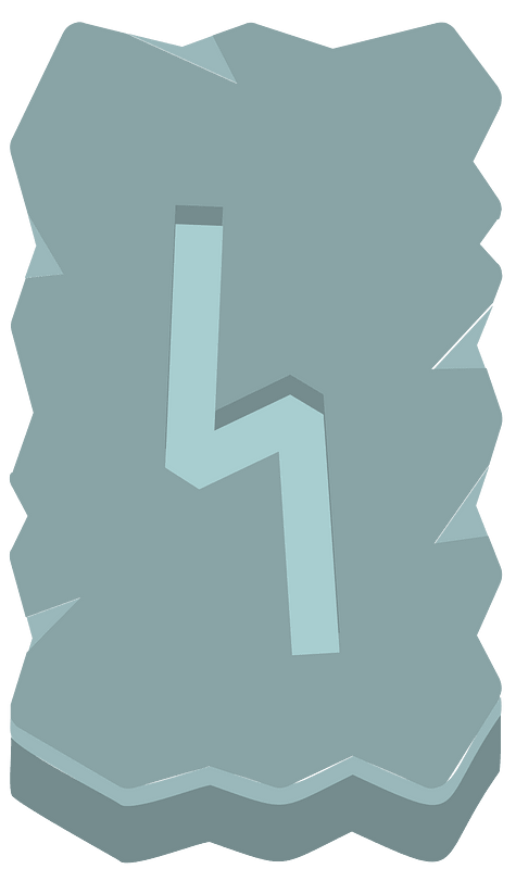 Blue rough rectangle rune