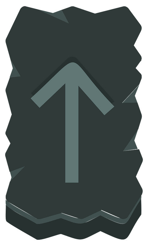 Black rough rectangle rune