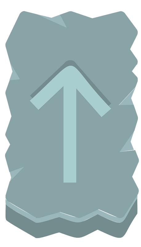 Blue rough rectangle rune