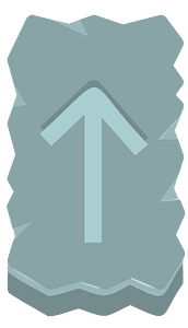 Blue rough rectangle rune