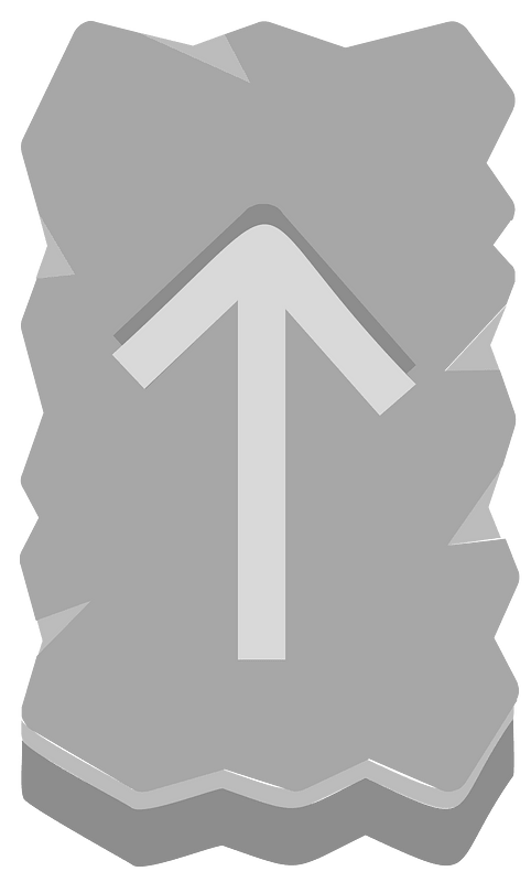 Grey rough rectangle rune