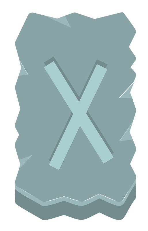 Blue rough rectangle rune