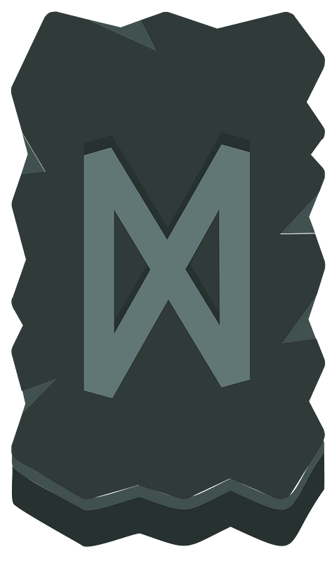 Black rough rectangle rune