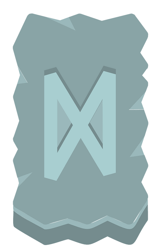 Blue rough rectangle rune