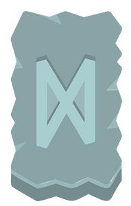 Blue rough rectangle rune