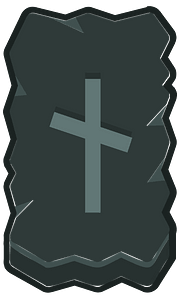 Black rough rectangle outlined rune
