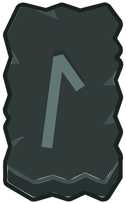 Black rough rectangle outlined rune