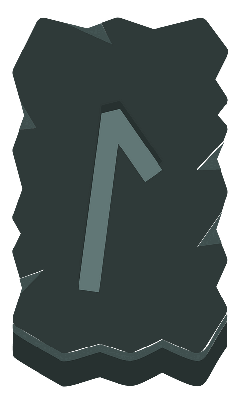 Black rough rectangle rune