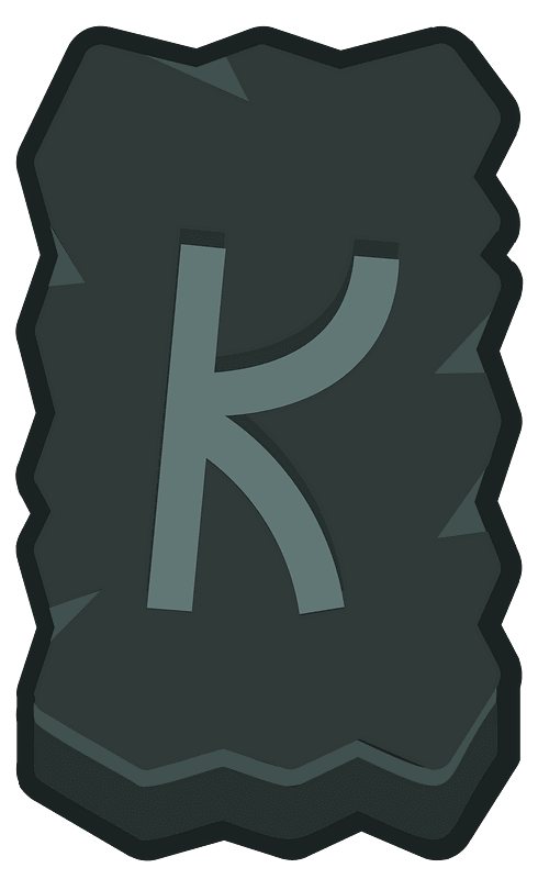 Black rough rectangle outlined rune