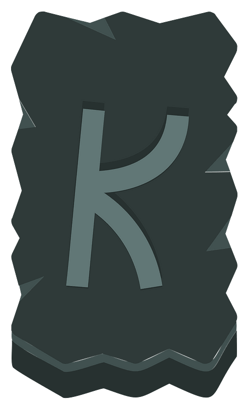 Black rough rectangle rune