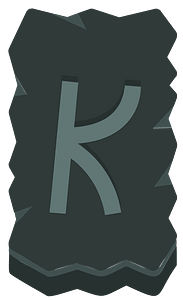 Black rough rectangle rune