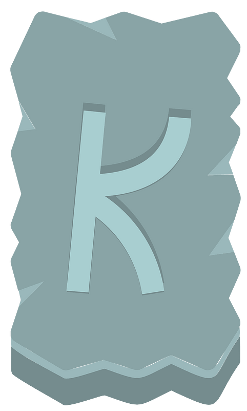 Blue rough rectangle rune