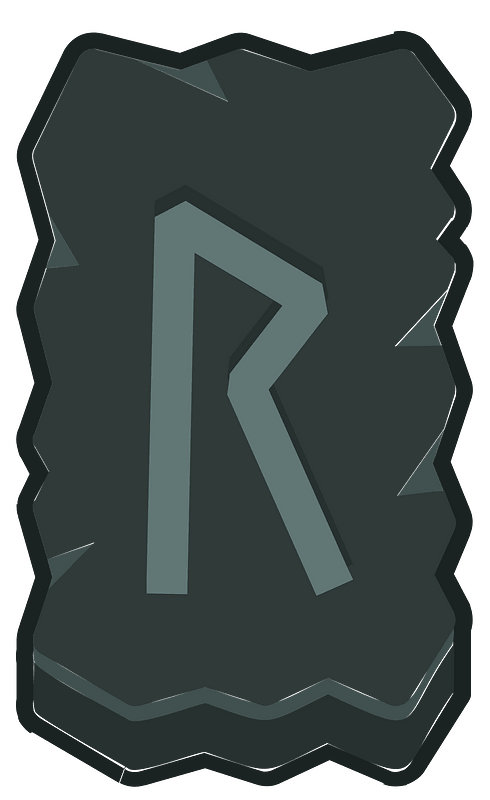 Black rough rectangle outlined rune