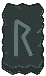 Black rough rectangle outlined rune