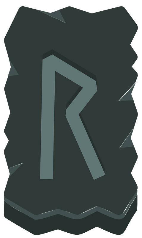 Black rough rectangle rune