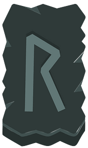 Black rough rectangle rune