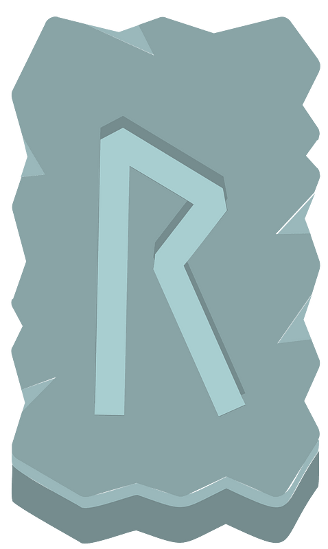 Blue rough rectangle rune