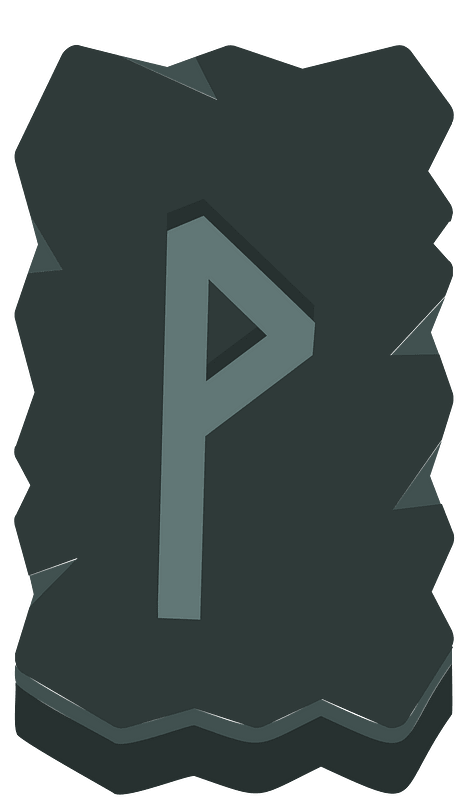 Black rough rectangle rune