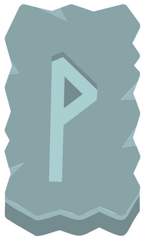Blue rough rectangle rune
