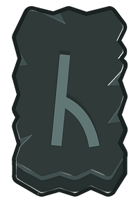 Black rough rectangle outlined rune