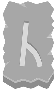 Grey rough rectangle rune