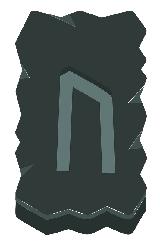 Black rough rectangle rune