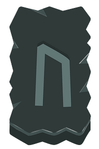 Black rough rectangle rune