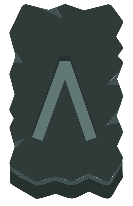 Black rough rectangle rune