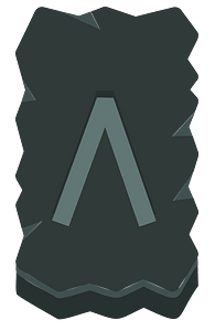Black rough rectangle rune