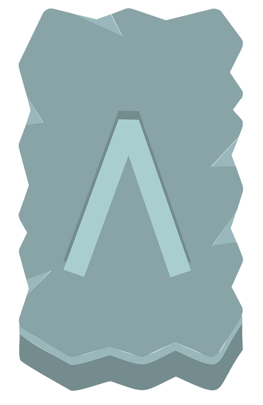 Blue rough rectangle rune