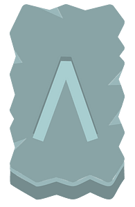 Blue rough rectangle rune